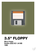 plakat: floppy disc 3.5" - secret meadow-Retro-A1two3