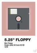 plakat: floppy disc 5.25" - bubble shell-Retro-A1two3