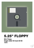 plakat: floppy disc 5.25" - jade-Retro-A1two3