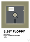 plakat: floppy disc 5.25" - misty forrest-Retro-A1two3