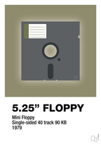 plakat: floppy disc 5.25" - misty forrest-Retro-A1two3