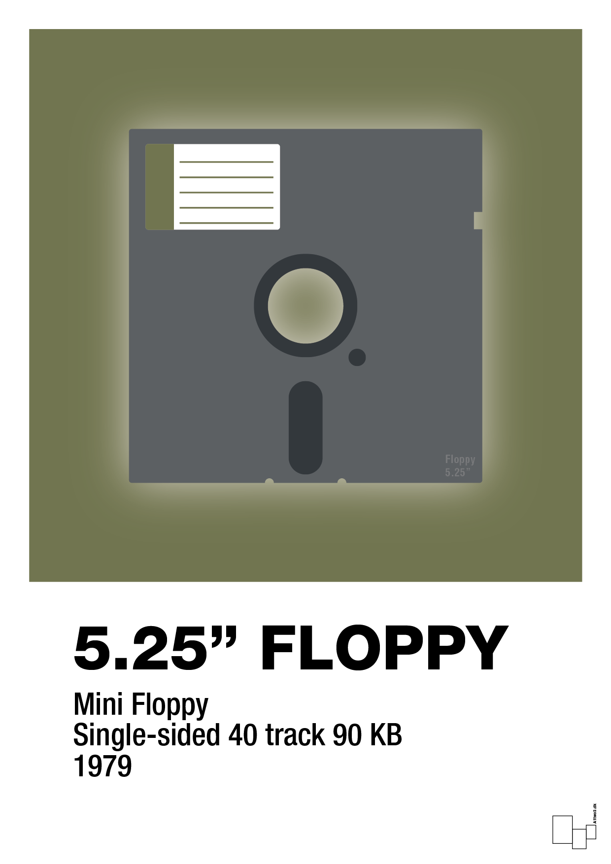 plakat: floppy disc 5.25" - secret meadow-Retro-A1two3