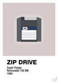 plakat: zip drive 100 mb - broken beige-Retro-A1two3