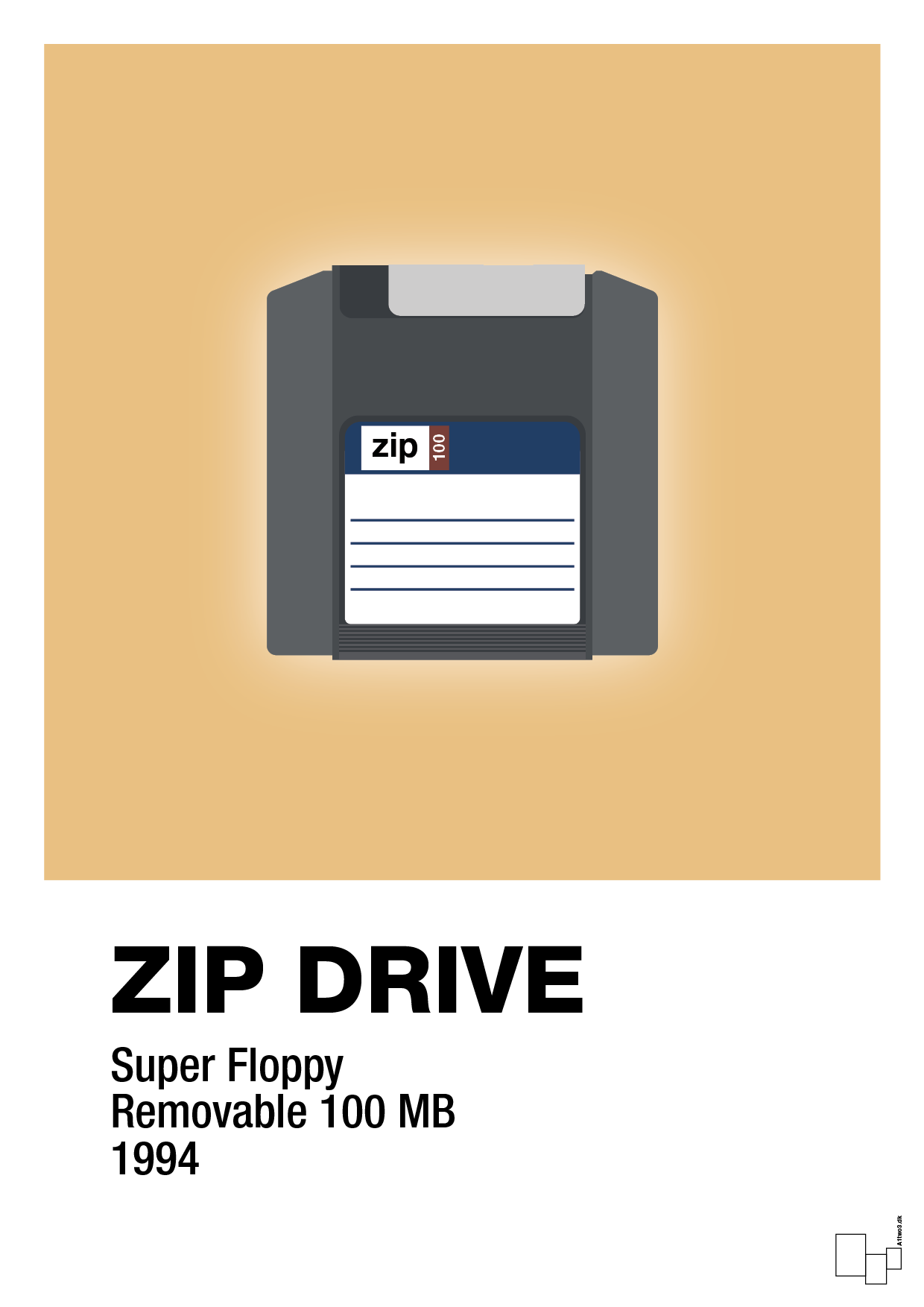 plakat: zip drive 100 mb - charismatic-Retro-A1two3