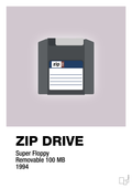 plakat: zip drive 100 mb - dusty lilac-Retro-A1two3