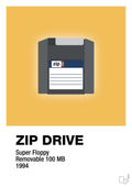 plakat: zip drive 100 mb - honeycomb-Retro-A1two3