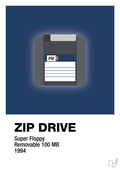 plakat: zip drive 100 mb - lapis blue-Retro-A1two3