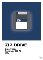 plakat: zip drive 100 mb - lapis blue-Retro-A1two3