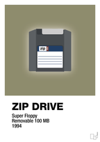 plakat: zip drive 100 mb - misty forrest-Retro-A1two3