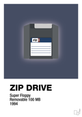 Zip drive 100 mb - petrol-Retro-A1two3