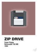 plakat: zip drive 100 mb - plum-Retro-A1two3
