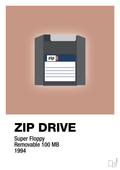 plakat: zip drive 100 mb - powder-Retro-A1two3