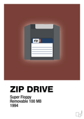 plakat: zip drive 100 mb - red pepper-Retro-A1two3
