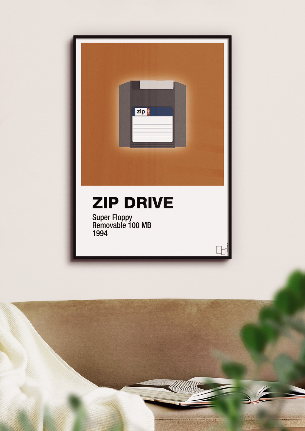 plakat: zip drive 100 mb - bubble shell-Retro-A1two3