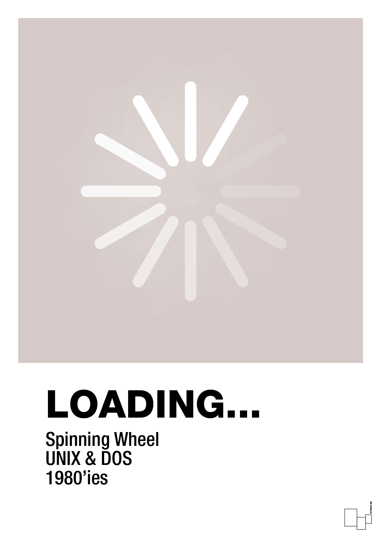 plakat: loading - broken beige-Retro-A1two3