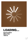 plakat: loading - dark brown-Retro-A1two3