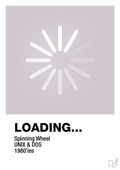 plakat: loading - dusty lilac-Retro-A1two3