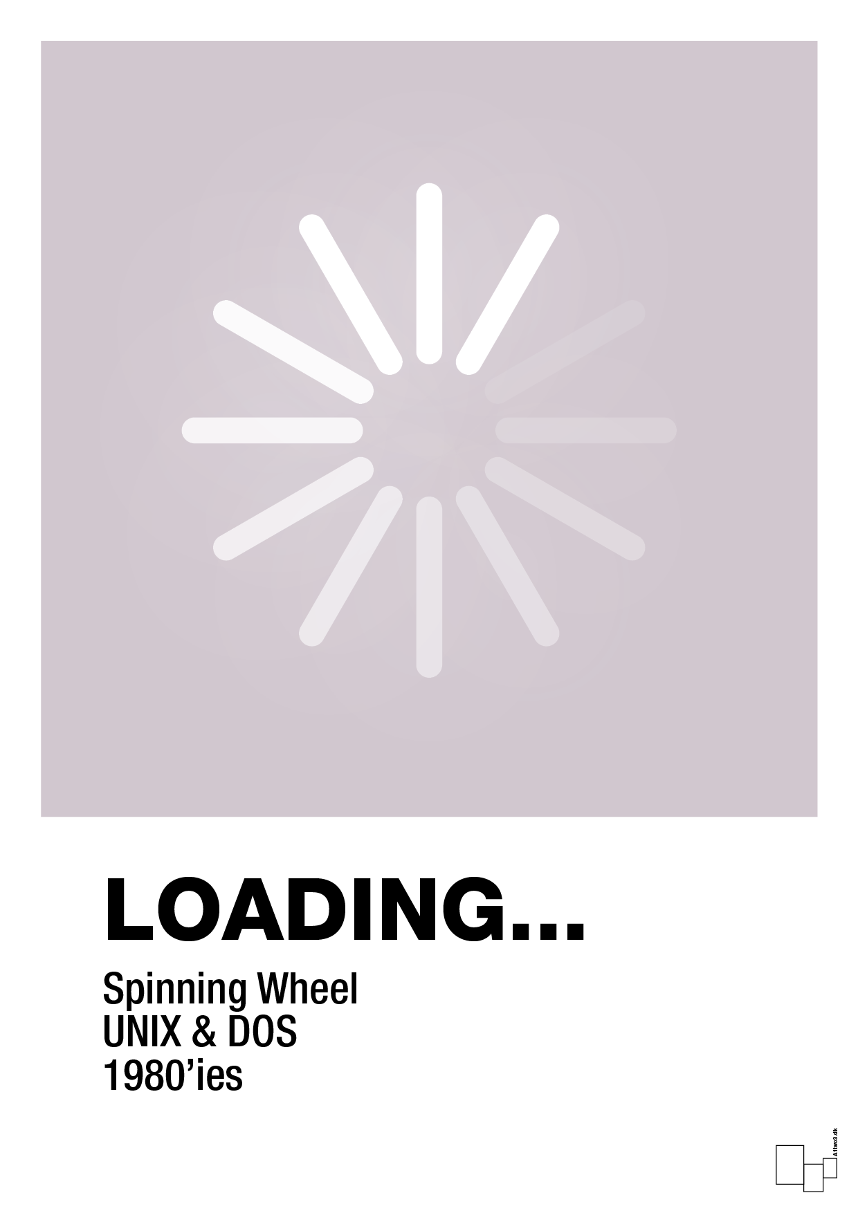 plakat: loading - dusty lilac-Retro-A1two3