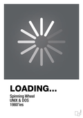 plakat: loading - graphic charcoal-Retro-A1two3