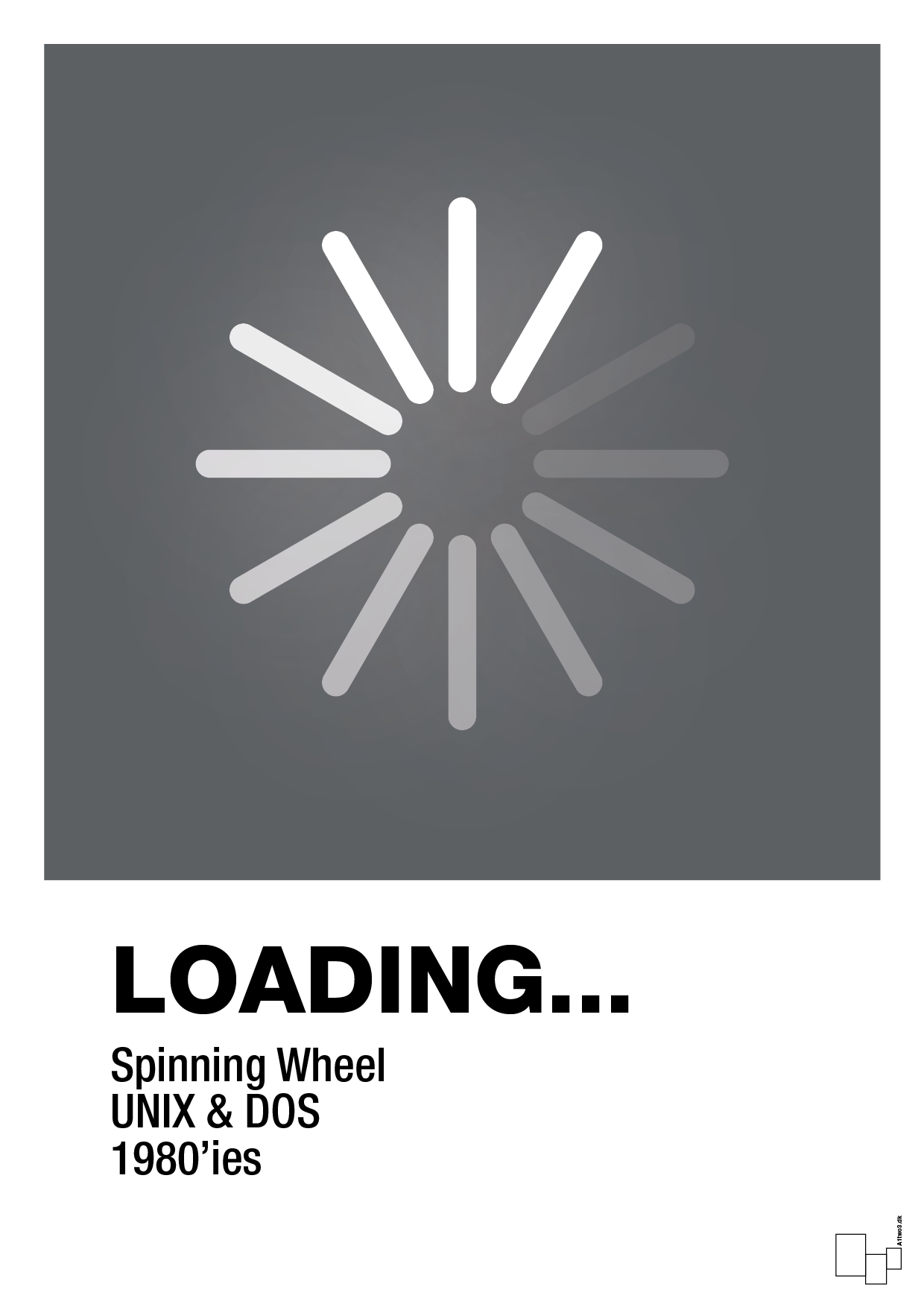 plakat: loading - graphic charcoal-Retro-A1two3