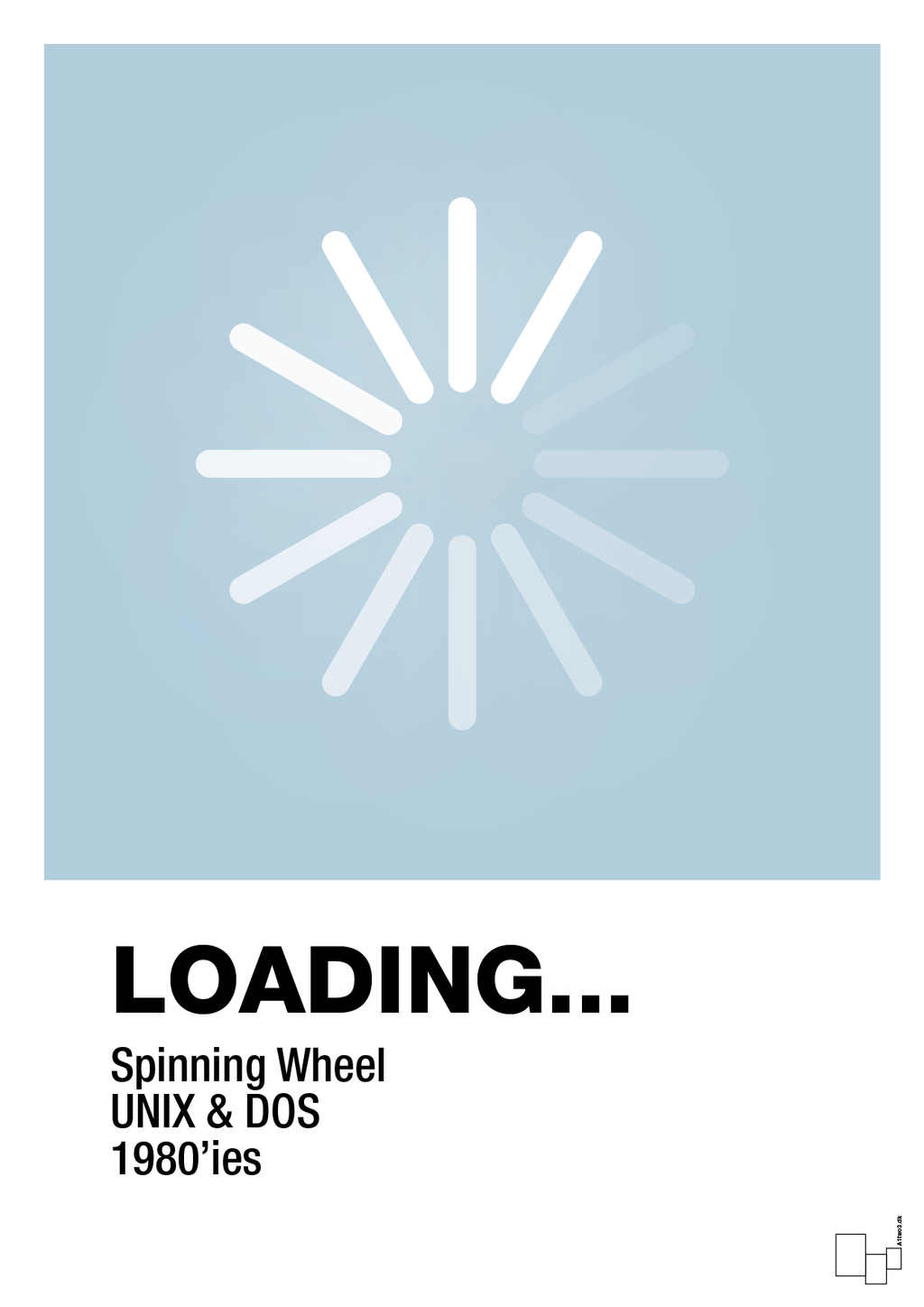 plakat: loading - heavenly blue-Retro-A1two3