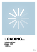plakat: loading - heavenly blue-Retro-A1two3