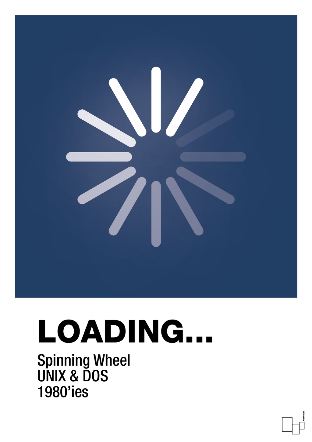 plakat: loading - lapis blue-Retro-A1two3