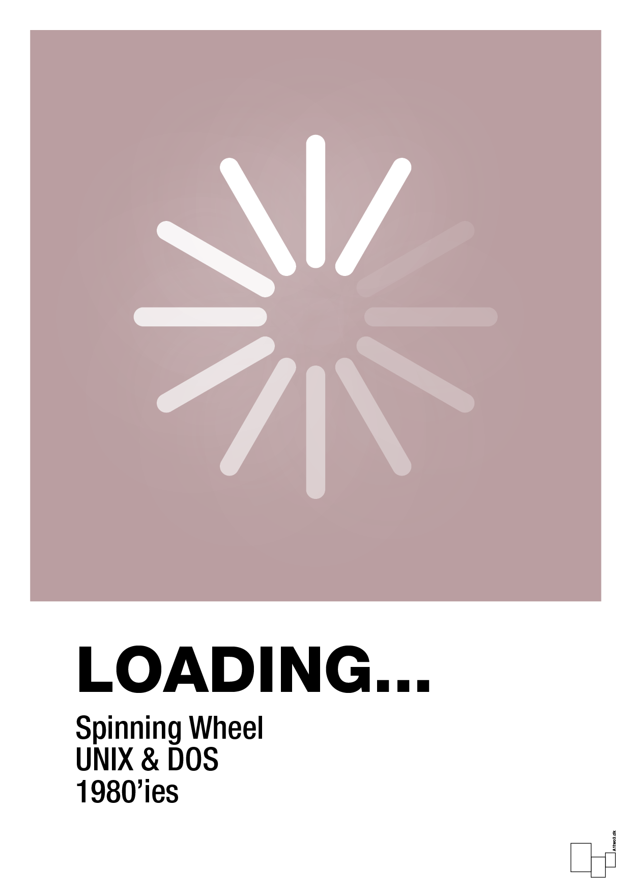 plakat: loading - light rose-Retro-A1two3