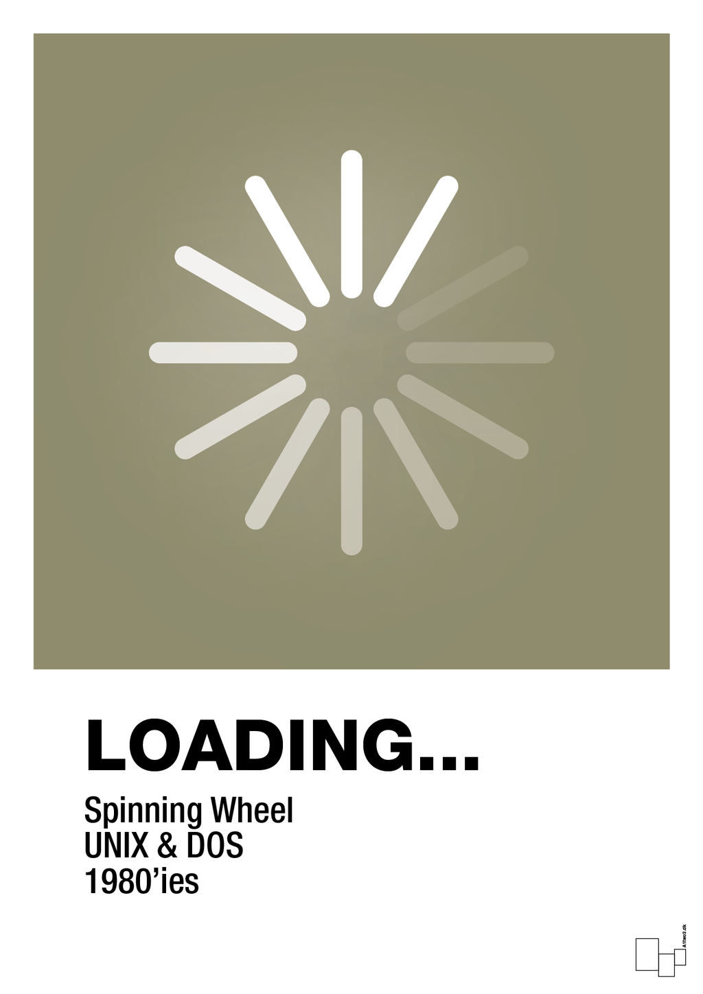 plakat: loading - misty forrest-Retro-A1two3