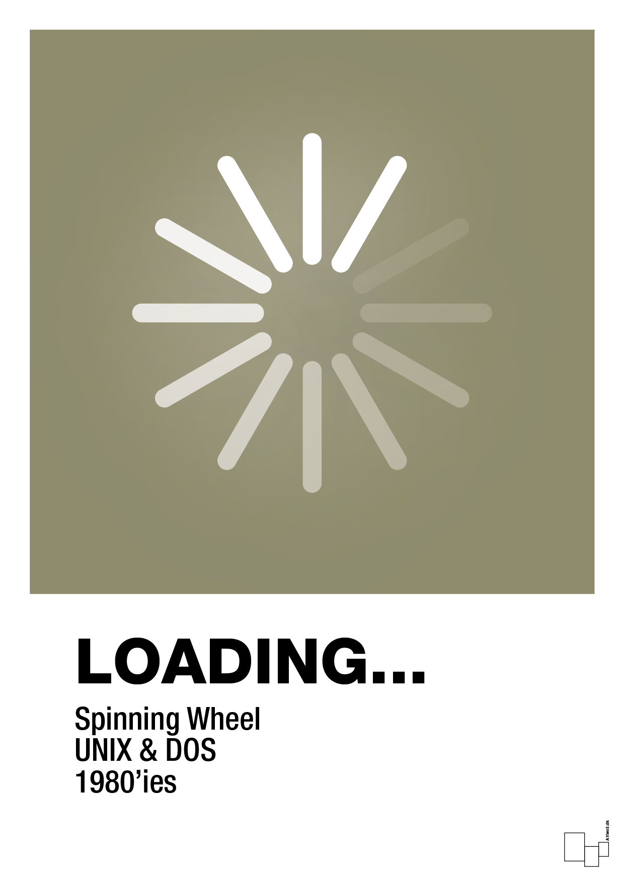 plakat: loading - misty forrest-Retro-A1two3