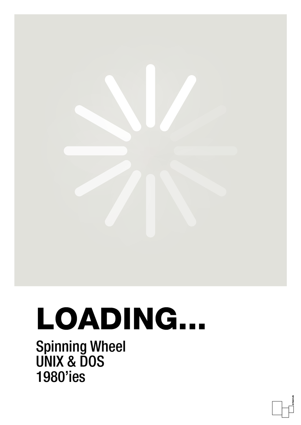 plakat: loading - painters white-Retro-A1two3