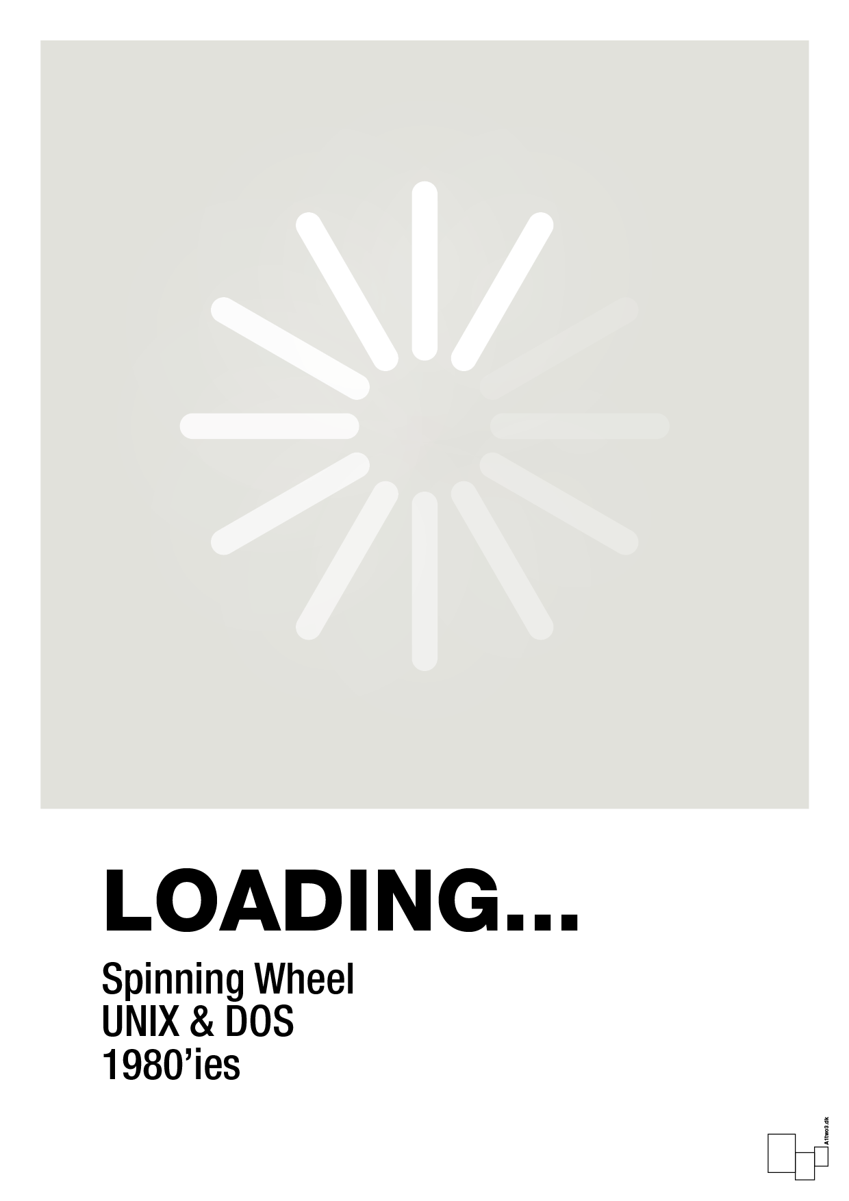 plakat: loading - painters white-Retro-A1two3