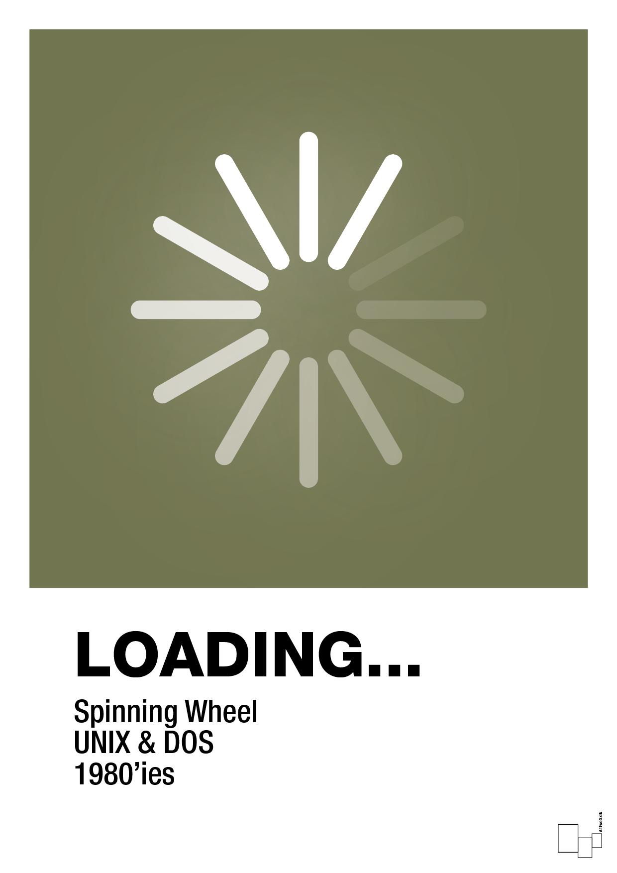 plakat: loading - secret meadow-Retro-A1two3