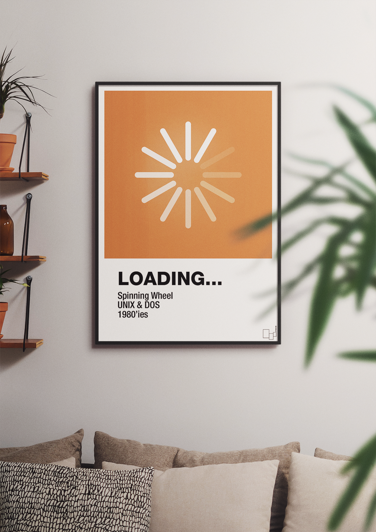 plakat: loading - graphic charcoal-Retro-A1two3