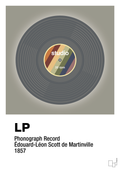 plakat: vinylplade 33rpm - battleship gray-Retro-A1two3