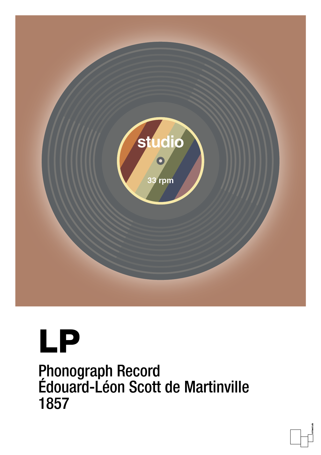 plakat: vinylplade 33rpm - cider spice-Retro-A1two3