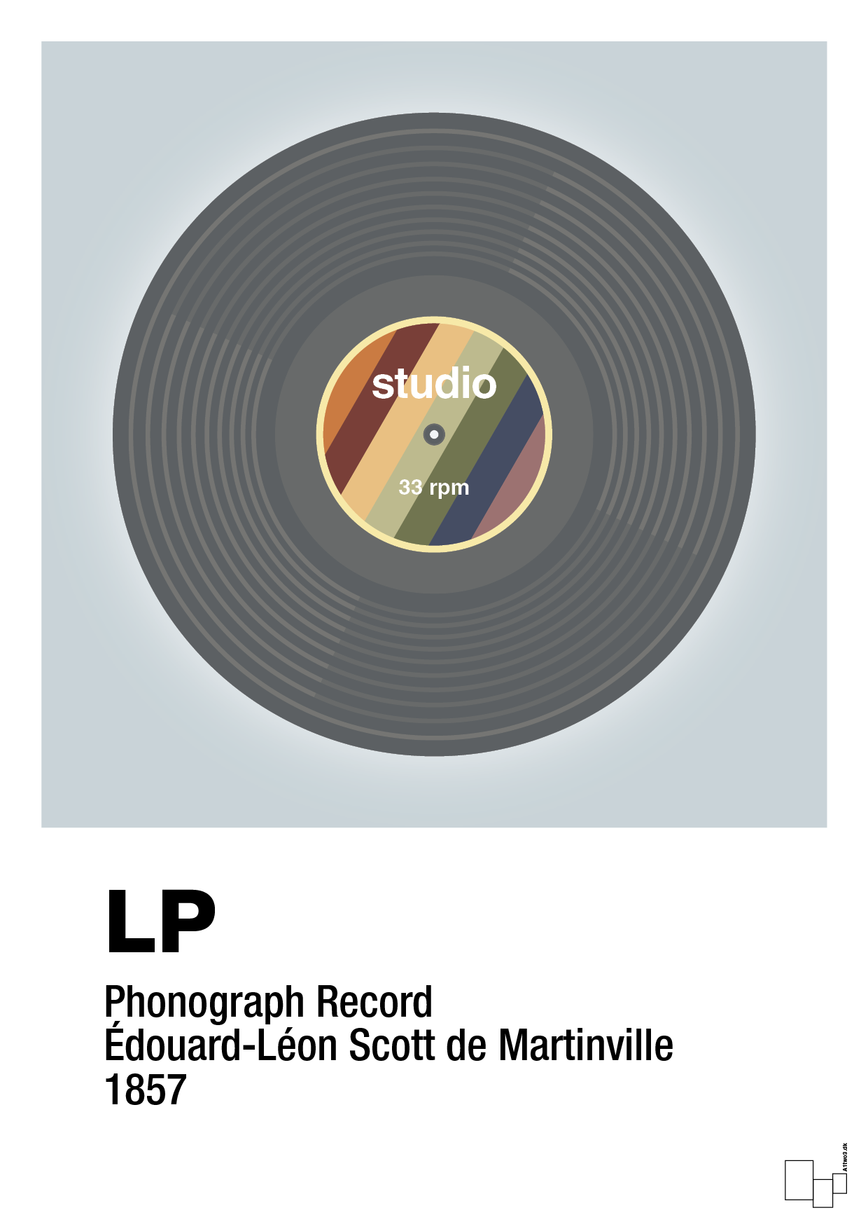 plakat: vinylplade 33rpm - light drizzle-Retro-A1two3