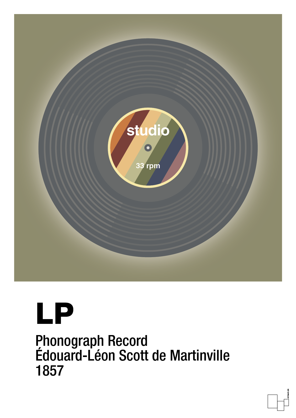 plakat: vinylplade 33rpm - misty forrest-Retro-A1two3