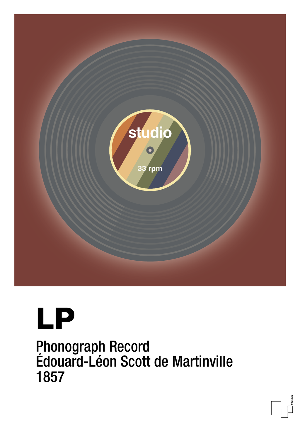 plakat: vinylplade 33rpm - red pepper-Retro-A1two3