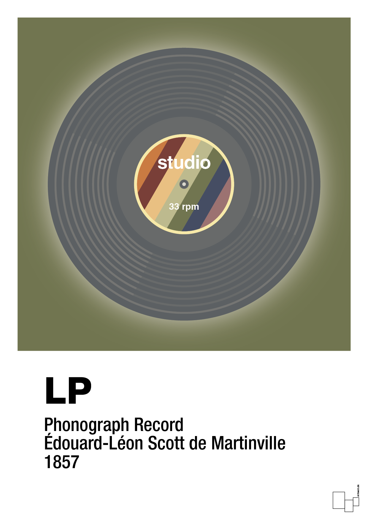 plakat: vinylplade 33rpm - secret meadow-Retro-A1two3