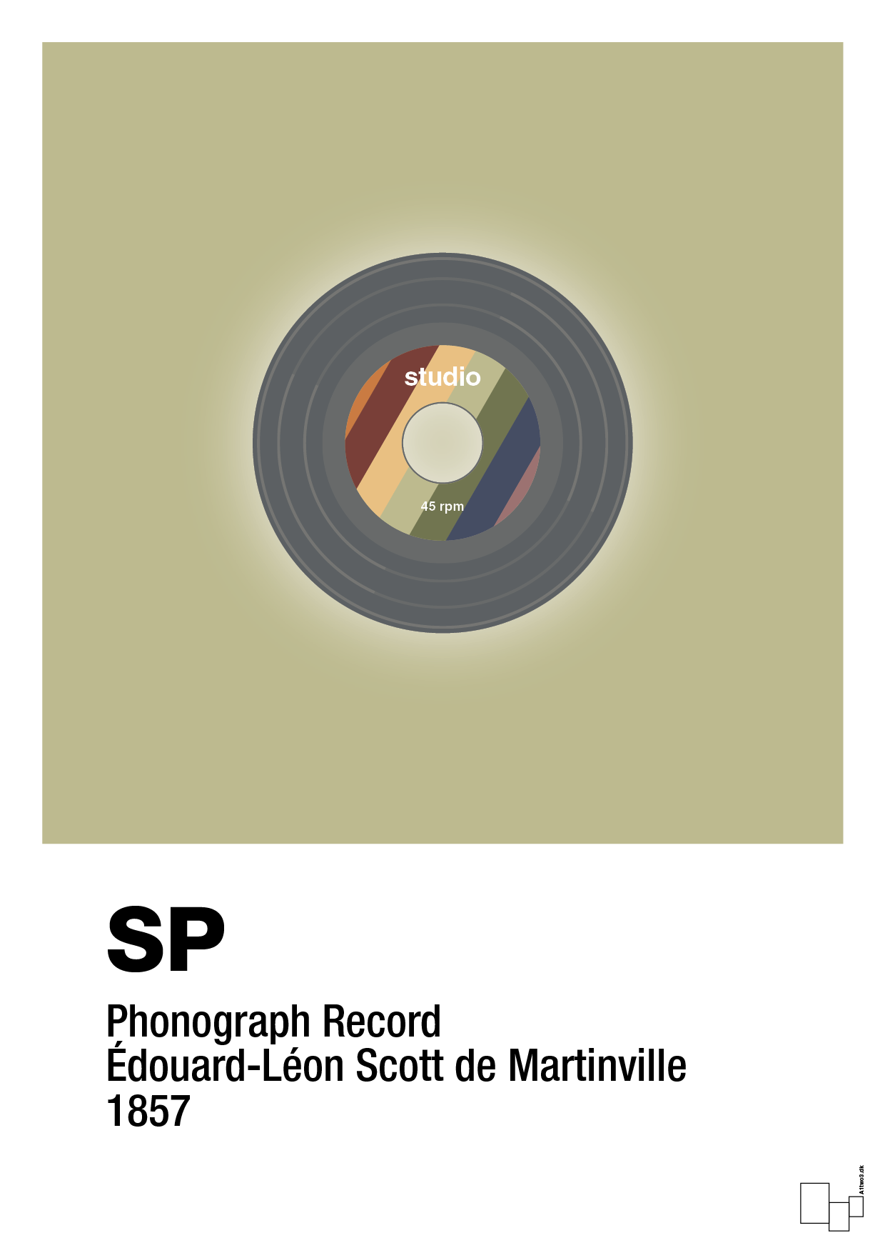 plakat: vinylplade 45rpm - back to nature-Retro-A1two3