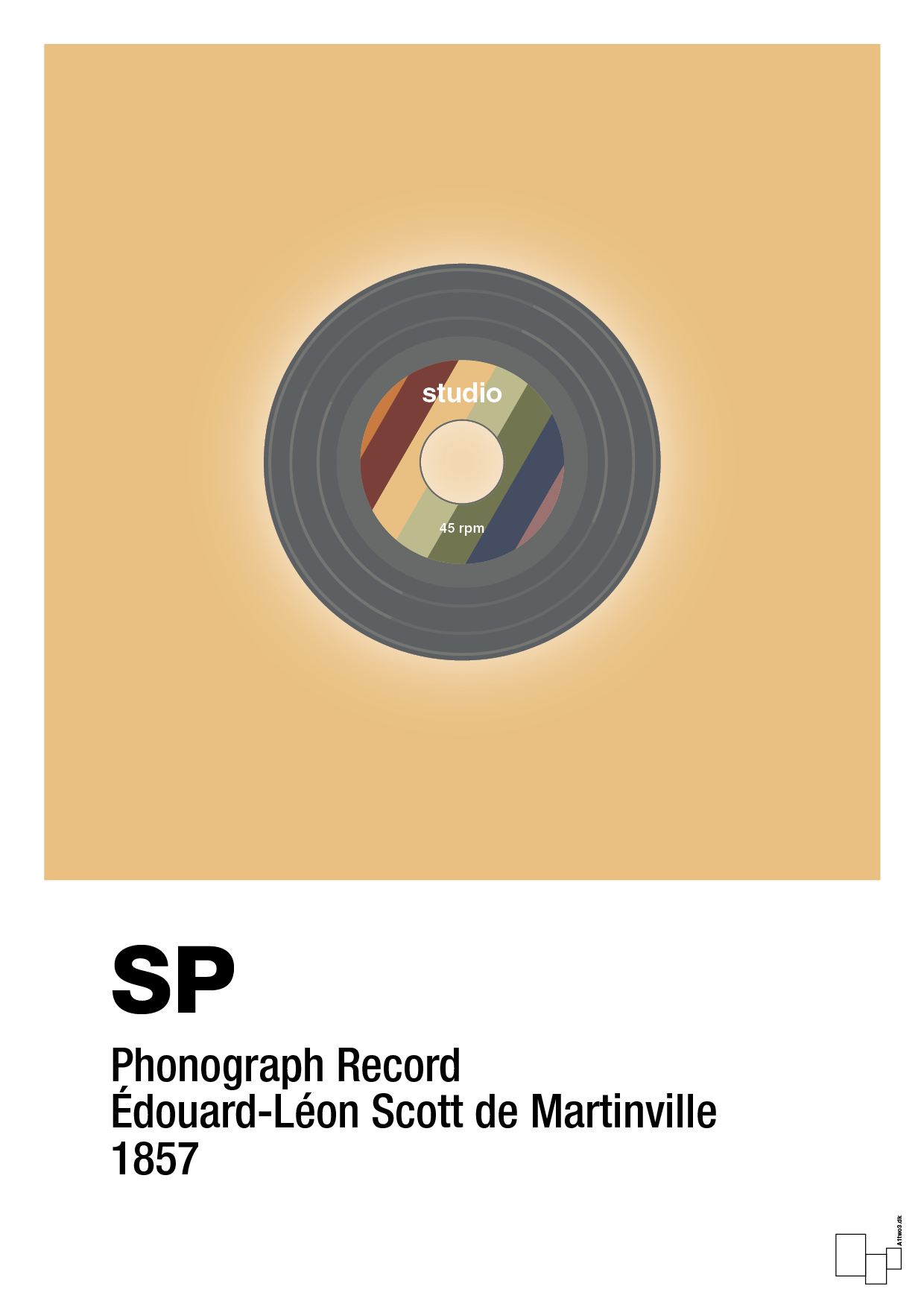 plakat: vinylplade 45rpm - charismatic-Retro-A1two3