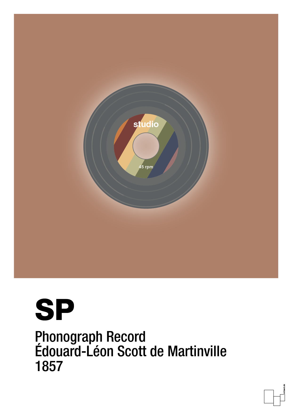 plakat: vinylplade 45rpm - cider spice-Retro-A1two3