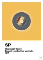 plakat: vinylplade 45rpm - honeycomb-Retro-A1two3
