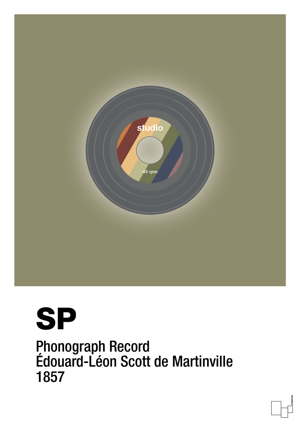 plakat: vinylplade 45rpm - misty forrest-Retro-A1two3