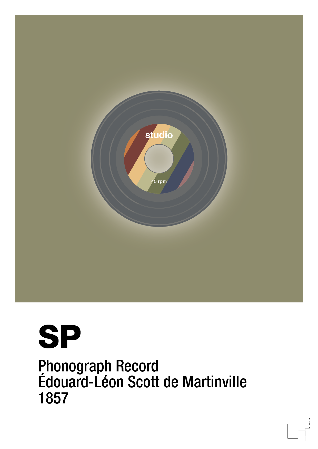 plakat: vinylplade 45rpm - misty forrest-Retro-A1two3