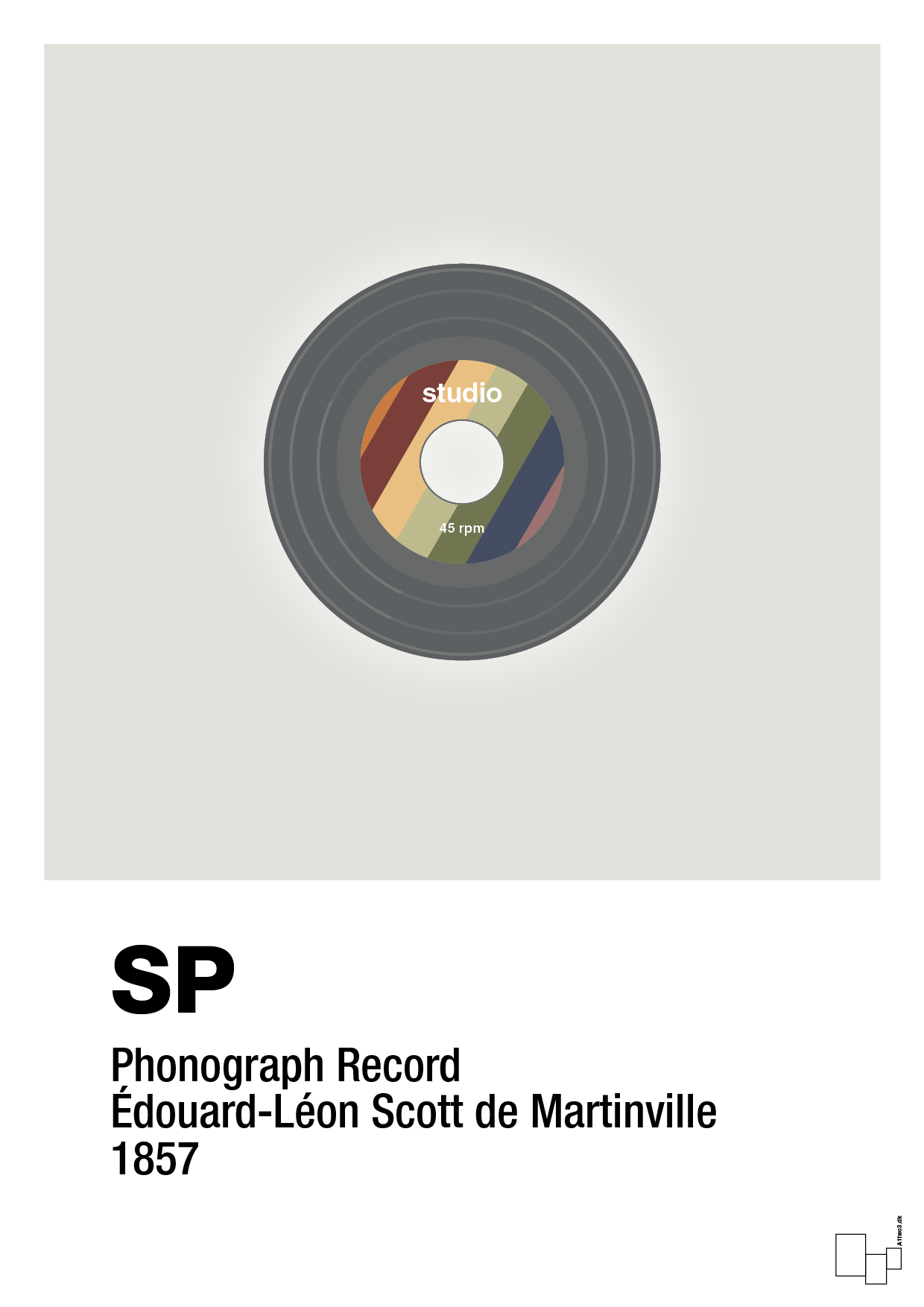 plakat: vinylplade 45rpm - painters white-Retro-A1two3