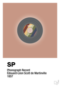 plakat: vinylplade 45rpm - powder-Retro-A1two3