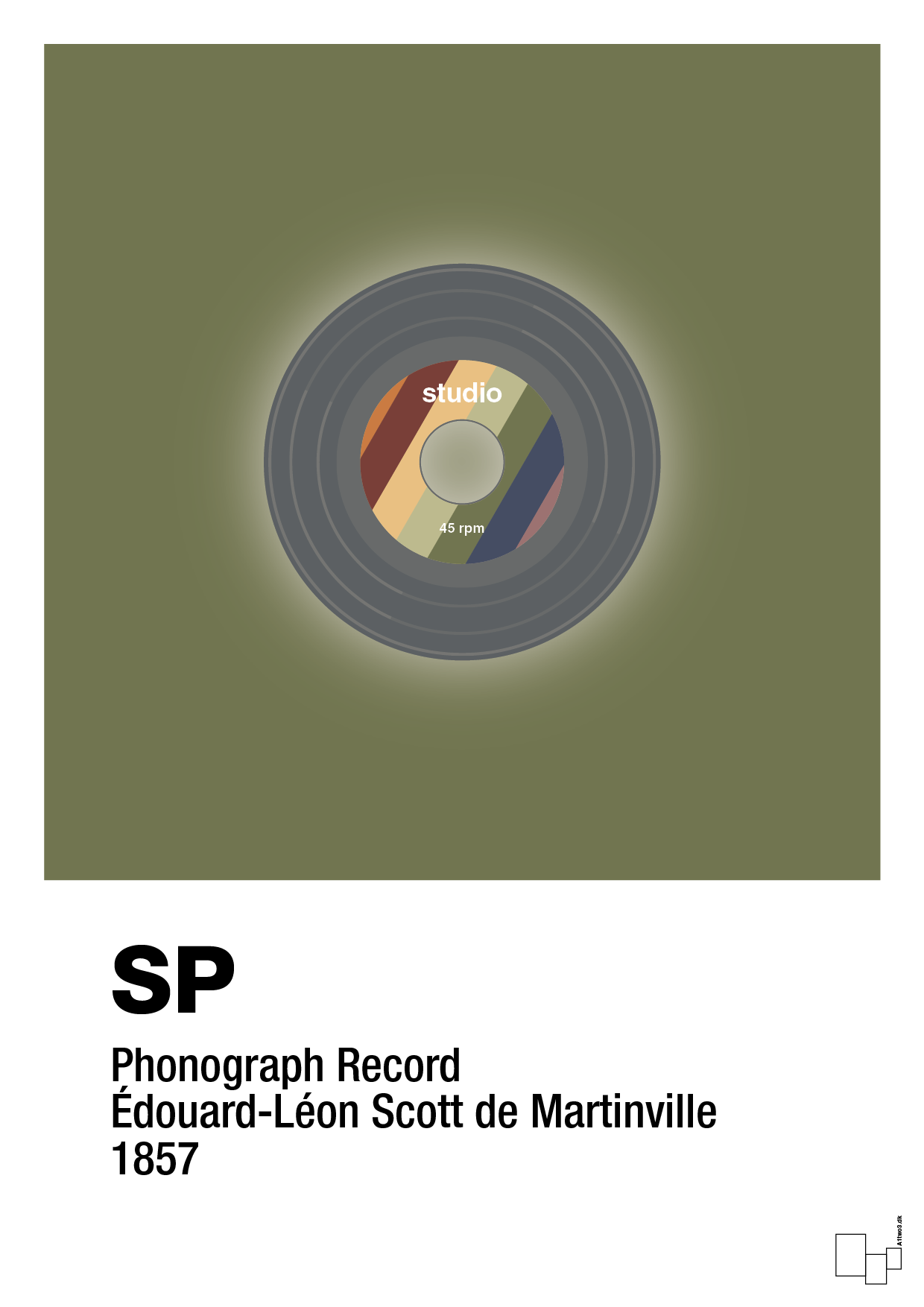 plakat: vinylplade 45rpm - secret meadow-Retro-A1two3