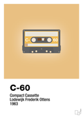 plakat: kassettebånd c-60 - charismatic-Retro-A1two3